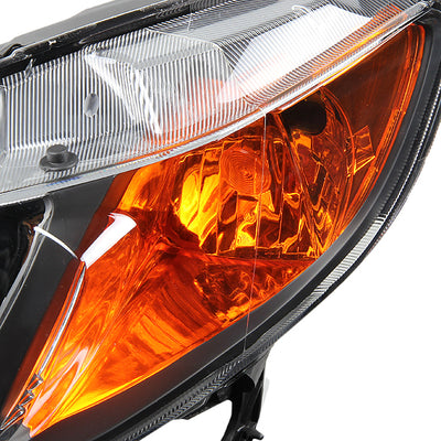 D-Motoring - Headlights - Black Housing - Amber Corner - Plug-n-Play - Pair - 06-11 Honda Civic Sedan 4-Door - 4