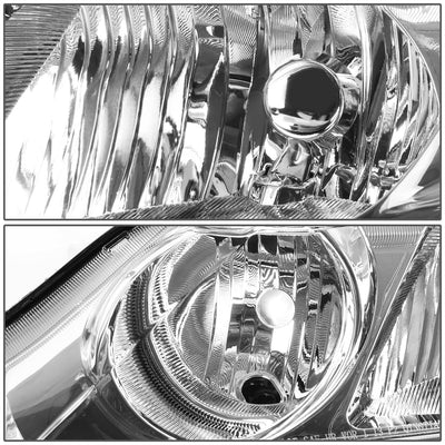 D-Motoring - Headlights - Chrome Housing - Amber Corner - Plug-n-Play - Pair - 06-11 Honda Civic Sedan 4-Door - 2