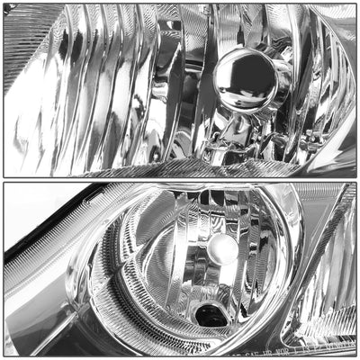 D-Motoring - Headlights - Chrome Housing - Plug-n-Play - Pair - 06-11 Honda Civic Sedan 4-Door - 2