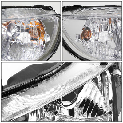 D-Motoring - Headlights - Chrome Housing - Plug-n-Play - Pair - 06-11 Honda Civic Sedan 4-Door - 3