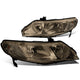 D-Motoring - Headlights - Smoked Lens - Clear Corner - Plug-n-Play - Pair - 06-11 Honda Civic Sedan 4-Door - 1