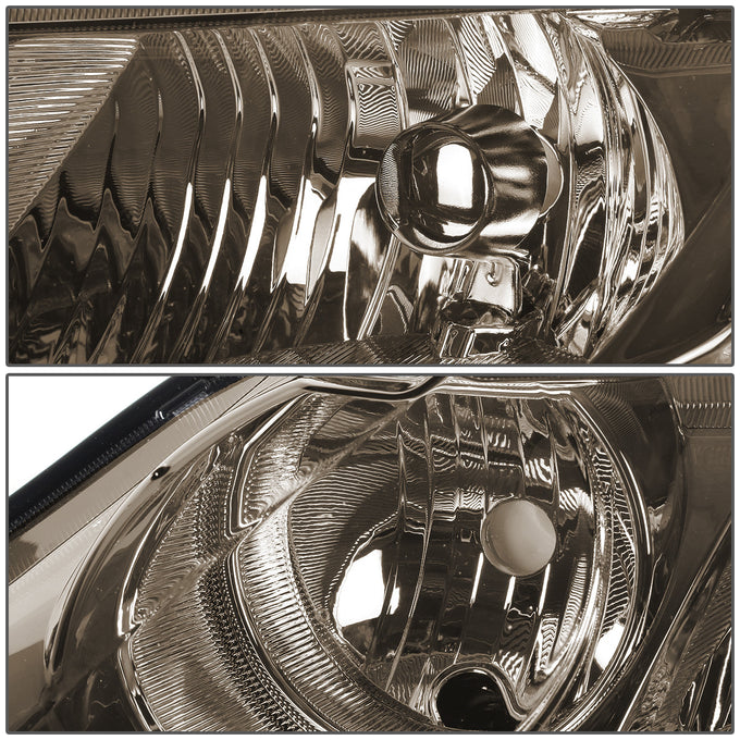 D-Motoring - Headlights - Smoked Lens - Clear Corner - Plug-n-Play - Pair - 06-11 Honda Civic Sedan 4-Door - 2
