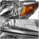 D-Motoring - Headlights - Black Housing - Clear Lens - Amber Corner - Plug-n-Play - Pair - 12-15 Honda Civic - 4