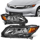 12-15 Honda Civic Headlights - Black Housing - Clear Lens - Amber Corner - Plug-n-Play - Pair