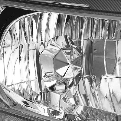 D-Motoring - Headlights - Chrome Housing - Clear Lens - Amber Corner - Plug-n-Play - Pair - 12-15 Honda Civic - 3