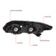 D-Motoring - Headlights - Chrome Housing - Clear Lens - Amber Corner - Plug-n-Play - Pair - 12-15 Honda Civic - 6