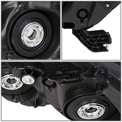 D-Motoring - Headlights - Smoked Lens - Clear Corner - Plug-n-Play - Pair - 12-15 Honda Civic - 5