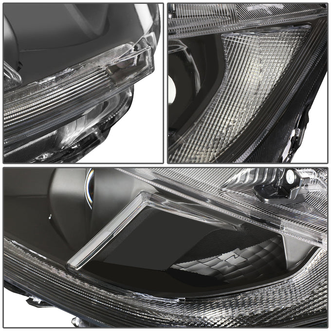 D-Motoring - 16-18 Honda Civic Headlights - Clear Lens - Projector - Plug-n-Play - Pair - 4