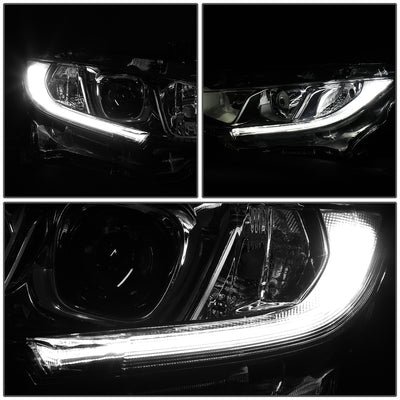D-Motoring - 16-18 Honda Civic Headlights - Clear Lens - Projector - Plug-n-Play - Pair - 3