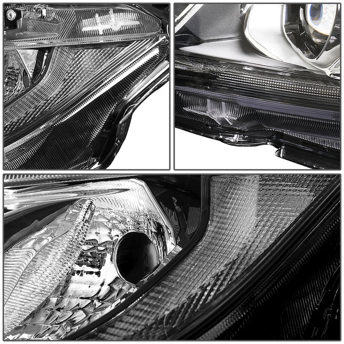 D-Motoring - 16-18 Honda Civic Headlights - Clear Lens - Projector - Plug-n-Play - Pair - 4