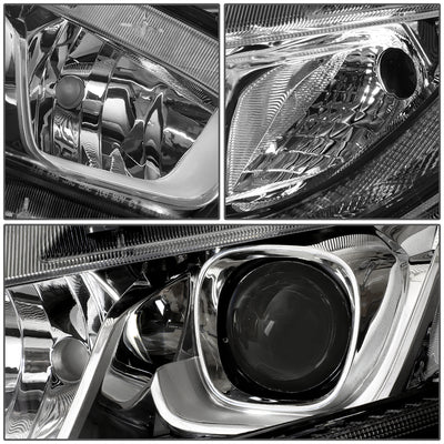 D-Motoring - 16-18 Honda Civic Headlights - Clear Lens - Projector - Plug-n-Play - Pair - 5