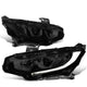D-Motoring - 16-18 Honda Civic Headlights - Smoked Lens - Projector - Plug-n-Play - Pair - 1