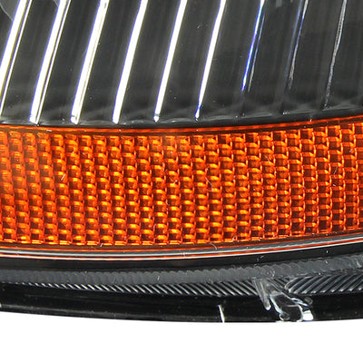 D-Motoring - Headlights - Black Housing - Amber Corner - Plug-n-Play - Pair - 96-98 Honda Civic - 4