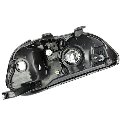 D-Motoring - Headlights - Chrome Housing - Amber Corner - Plug-n-Play - Pair - 96-98 Honda Civic - 3