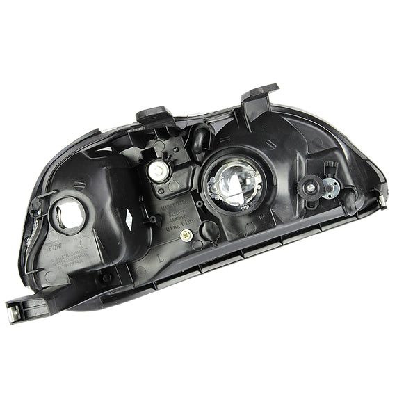 D-Motoring - Headlights - Chrome Housing - Amber Corner - Plug-n-Play - Pair - 96-98 Honda Civic - 3