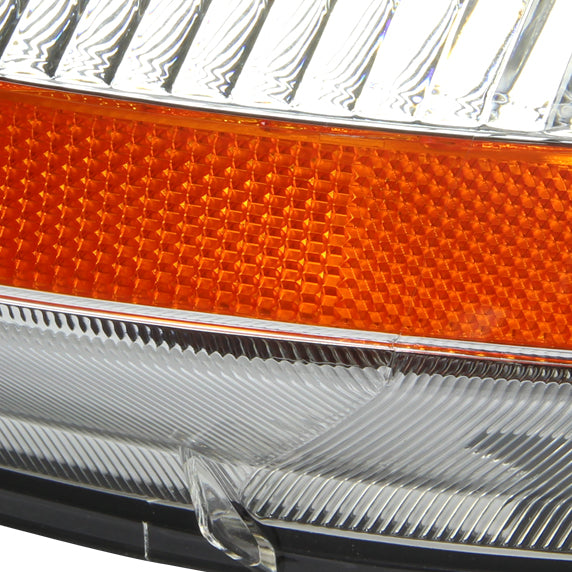 D-Motoring - Headlights - Chrome Housing - Amber Corner - Plug-n-Play - Pair - 96-98 Honda Civic - 4