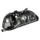 D-Motoring - Headlights - Chrome Housing - Plug-n-Play - Pair - 96-98 Honda Civic - 4
