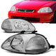 96-98 Honda Civic Headlights - Chrome Housing - Plug-n-Play - Pair