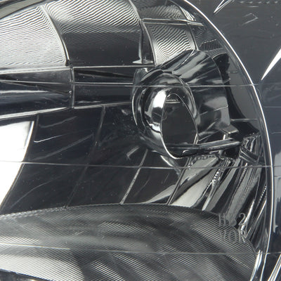 D-Motoring - Headlights - Smoked Lens - Amber Corner - Plug-n-Play - Pair - 99-00 Honda Civic - 2
