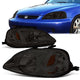 99-00 Honda Civic Headlights - Smoked Housing - Amber Corner - Plug-n-Play - Pair