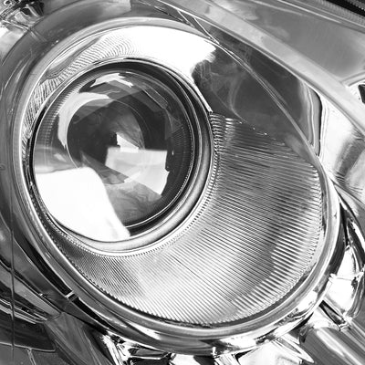 D-Motoring - Headlights - Chrome Housing - Clear Lens - Clear Corner - Projector - Plug-n-Play - Pair - 11-14 Hyundai Sonata - 2