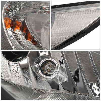 D-Motoring - Headlights - Chrome Housing - Clear Lens - Clear Corner - Projector - Plug-n-Play - Pair - 11-14 Hyundai Sonata - 3