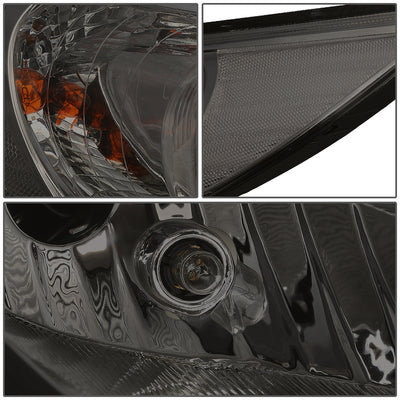 D-Motoring - Headlights - Smoked Lens - Clear Corner - Projector - Plug-n-Play - Pair - 11-14 Hyundai Sonata - 3