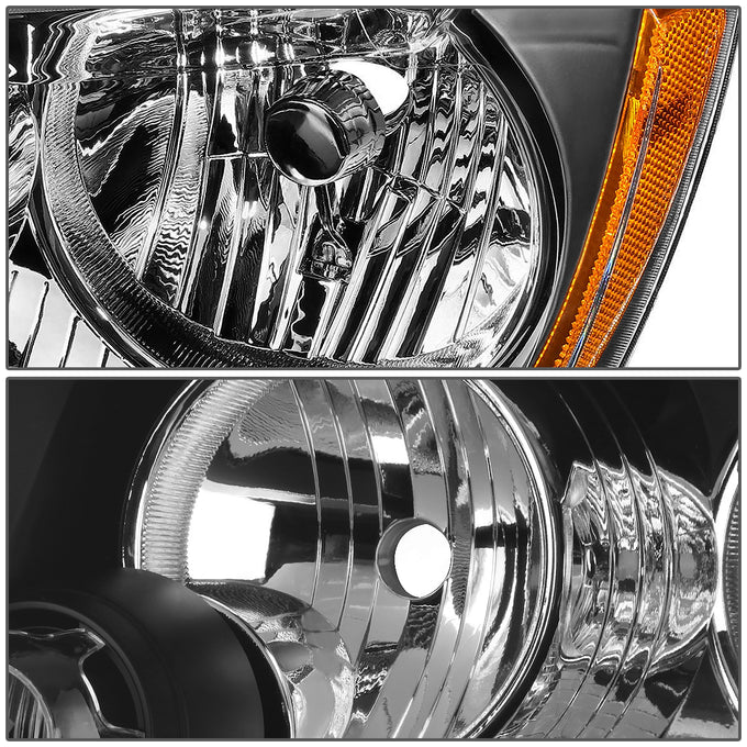 D-Motoring - 11-13 Jeep Grand Cherokee Headlights - Clear Lens - Amber Corner - Plug-n-Play - Pair - 3