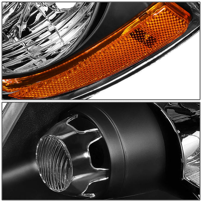 D-Motoring - 11-13 Jeep Grand Cherokee Headlights - Clear Lens - Amber Corner - Plug-n-Play - Pair - 4