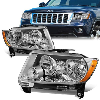 11-13-jeep-grand-cherokee-headlights-clear-lens-amber-corner-plug-n-play-pair-hl-oh-jgc11-ch-am - 1