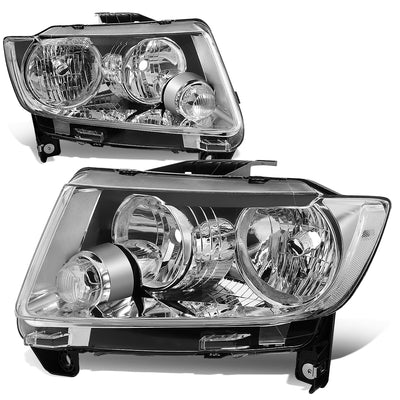 11-13 Jeep Grand Cherokee Headlights - Clear Lens - Clear Corner - Plug-n-Play - Pair