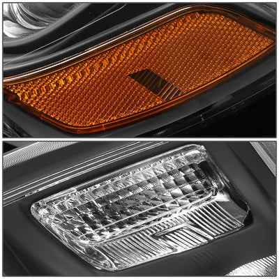 D-Motoring - 14-16 Jeep Grand Cherokee Headlights - Clear Lens - Amber Corner - Projector - Plug-n-Play - Pair - 4