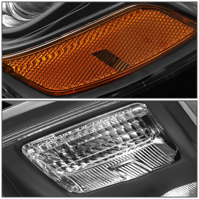 D-Motoring - 14-16 Jeep Grand Cherokee Headlights - Clear Lens - Amber Corner - Projector - Plug-n-Play - Pair - 4
