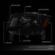 D-Motoring - 14-16 Jeep Grand Cherokee Headlights - Smoked Lens - Amber Corner - Projector - Plug-n-Play - Pair - 2