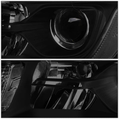 D-Motoring - 14-16 Jeep Grand Cherokee Headlights - Smoked Lens - Clear Corner - Projector - Plug-n-Play - Pair - 3