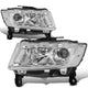 14-16 Jeep Grand Cherokee Headlights - Clear Lens - Clear Corner - Projector - Plug-n-Play - Pair