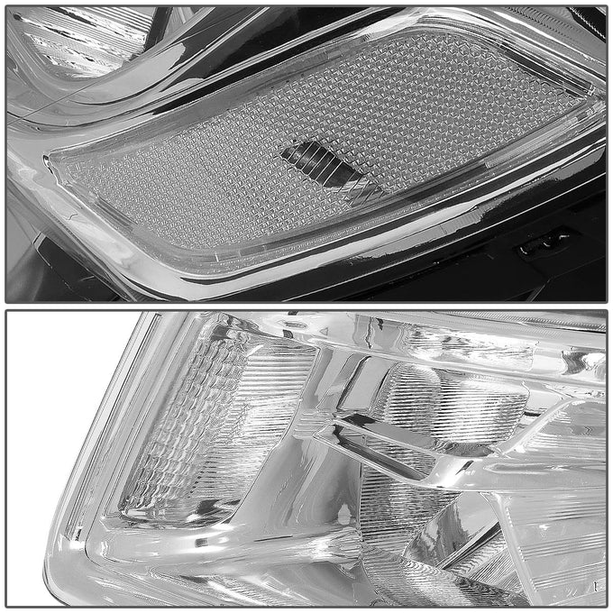 D-Motoring - 14-16 Jeep Grand Cherokee Headlights - Clear Lens - Clear Corner - Projector - Plug-n-Play - Pair - 4