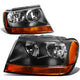D-Motoring - Headlights - Black Housing - Amber Corner - Plug-n-Play - Pair - Jeep Grand Cherokee - 1