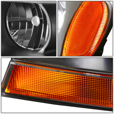 D-Motoring - Headlights - Black Housing - Amber Corner - Plug-n-Play - Pair - Jeep Grand Cherokee - 3