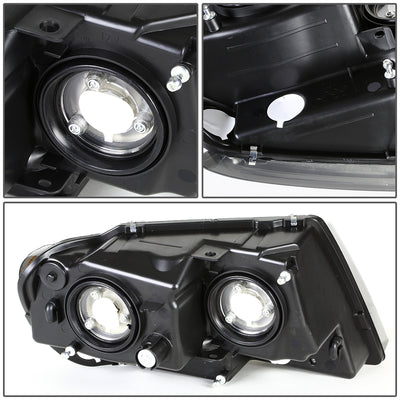 D-Motoring - Headlights - Black Housing - Amber Corner - Plug-n-Play - Pair - Jeep Grand Cherokee - 4