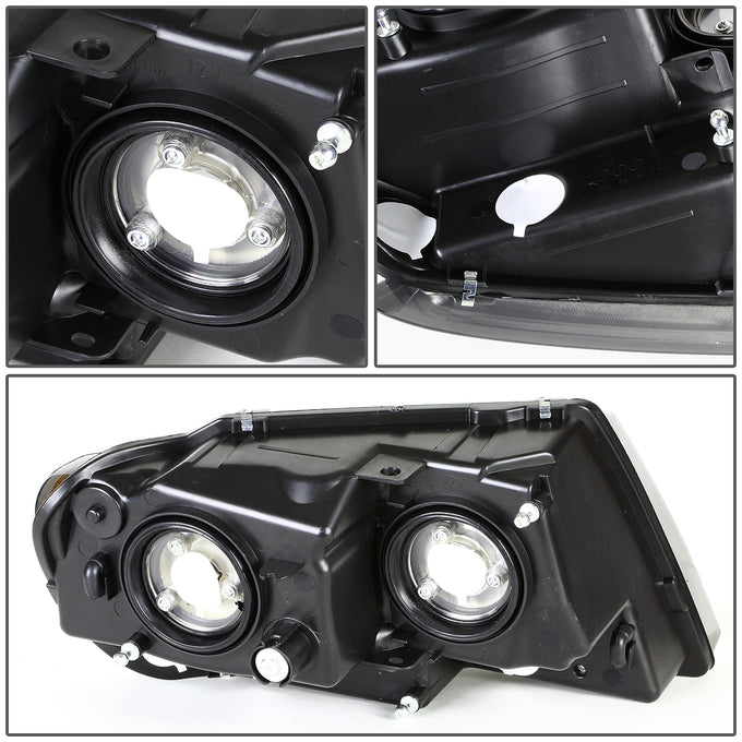 D-Motoring - Headlights - Black Housing - Amber Corner - Plug-n-Play - Pair - Jeep Grand Cherokee - 4