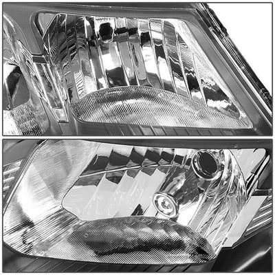 10-13 Kia Forte Koup Headlights - Black Housing - Clear Lens - Amber Corner - Pair - HL-OH-KIAF10-BK-AM - 3
