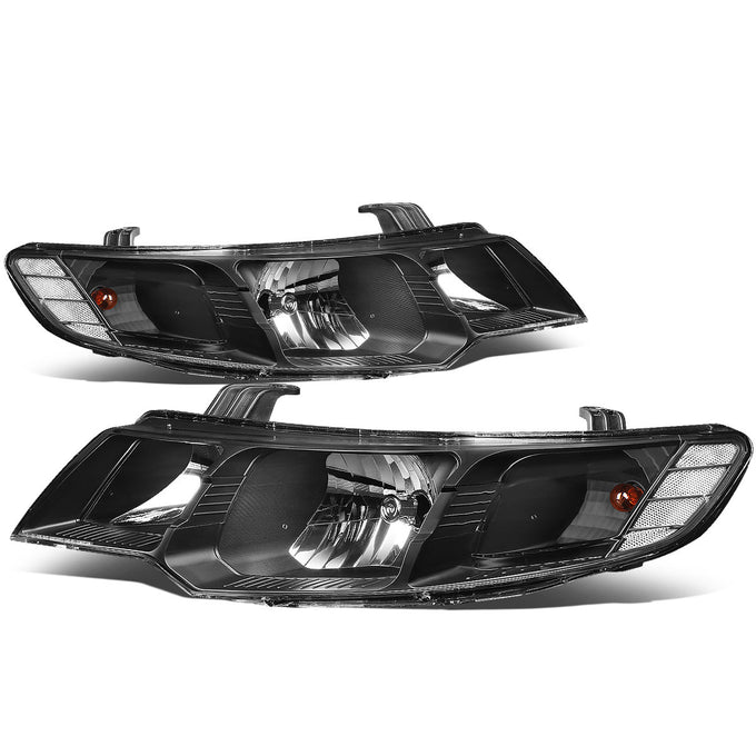 D-Motoring - Headlights - Black Housing - Plug-n-Play - Pair - 10-13 KIA Forte - 1