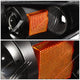 D-Motoring - Headlights - Black Housing - Amber Corner - Projector - Plug-n-Play - Pair - 04-09 Mazda 3 4-Door Sedan - 3