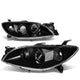 D-Motoring - Headlights - Black Housing - Projector - Plug-n-Play - Pair - 04-09 Mazda 3 4-Door Sedan - 1
