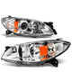 D-Motoring - Headlights - Chrome Housing - Amber Corner - Projector - Plug-n-Play - Pair - 04-09 Mazda 3 4-Door Sedan - 1