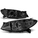 D-Motoring - Headlights - Projector - Smoked Lens - Clear Corner - Plug-n-Play - Pair - 04-09 Mazda 3 4-Door Sedan - 1