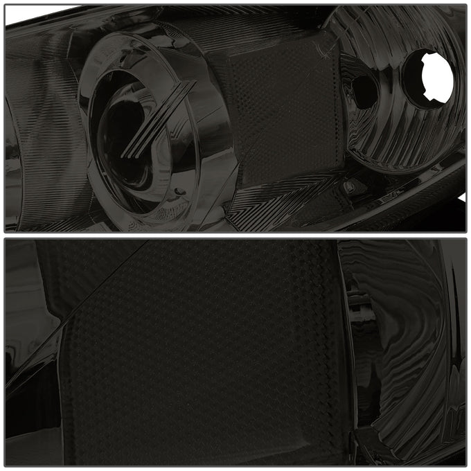 D-Motoring - Headlights - Projector - Smoked Lens - Clear Corner - Plug-n-Play - Pair - 04-09 Mazda 3 4-Door Sedan - 3
