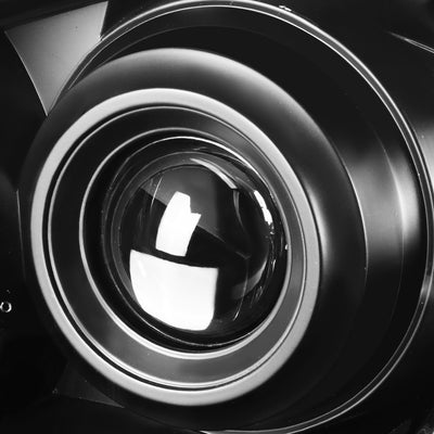 D-Motoring - Headlights - Black Housing - Clear Corner - Projector - Plug-n-Play - Pair - 10-13 Mazda 3 - 2
