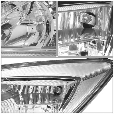 D-Motoring - Headlights - Chrome Housing - Clear Corner - Projector - Plug-n-Play - Pair - 10-13 Mazda 3 - 3